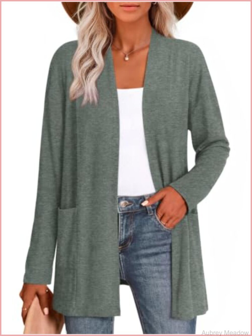 Women's Lightweight Knit Cardigan Plus Size Stretch Long Sleeve Sweater